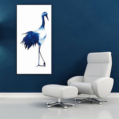 Empire Art Direct Ink Drop Crane 1 Glass Wall Art