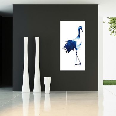 Empire Art Direct Ink Drop Crane 1 Glass Wall Art