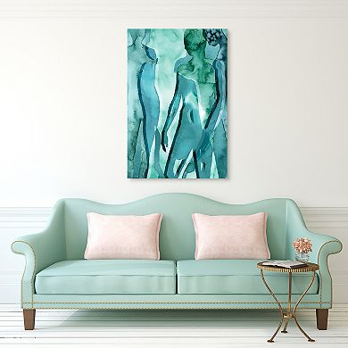 Empire Art Direct Water Women II Glass Wall Art