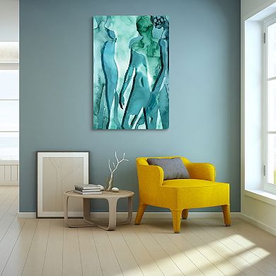 Empire Art Direct Water Women II Glass Wall Art