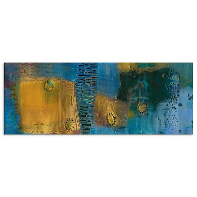 Empire Art Direct Reedy Blue I Glass Wall Art