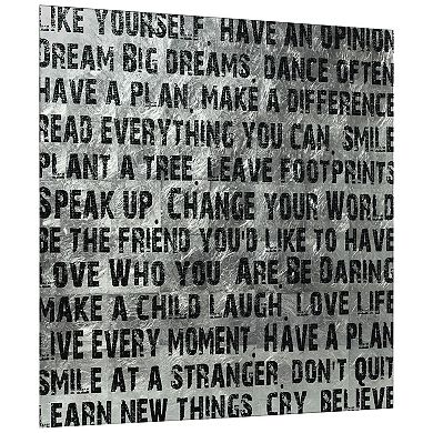 Empire Art Direct Inspirational Words Glass Wall Art