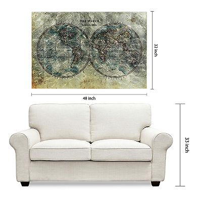 Empire Art Direct Cartography Glass Wall Art