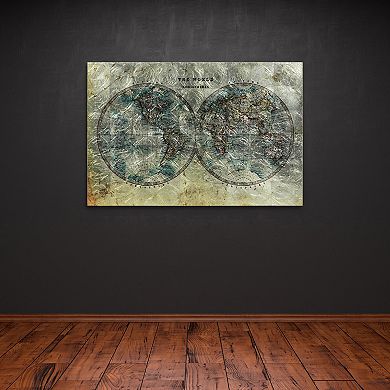 Empire Art Direct Cartography Glass Wall Art