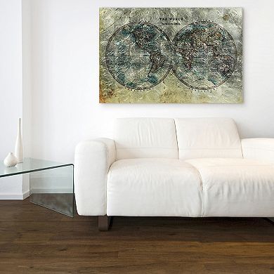 Empire Art Direct Cartography Glass Wall Art