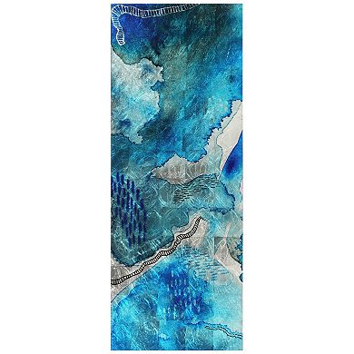 Empire Art Direct Subtle Blues A Glass Wall Art