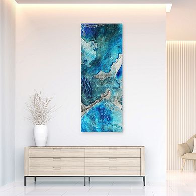 Empire Art Direct Subtle Blues A Glass Wall Art