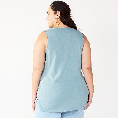 Plus Size Sonoma Goods For Life® Graphic Muscle Tank