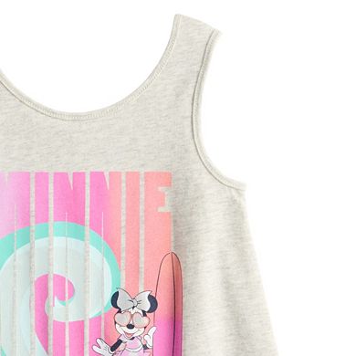 Toddler Girl Disney Minnie Mouse Surfboard Adaptive Sensory Graphic Tank Top by Jumping Beans??