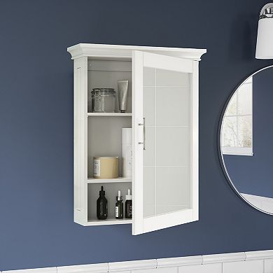 RiverRidge Home Somerset White Mirror Wall Cabinet