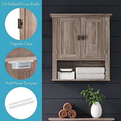 RiverRidge Home Hayward Two Door Wall Cabinet