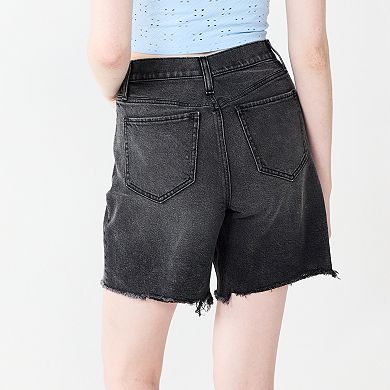 Juniors' SO® High Waisted Dad Shorts