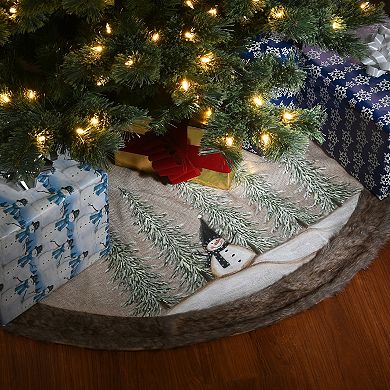 National Tree Company Alpine Collection Snowman Christmas Tree Skirt