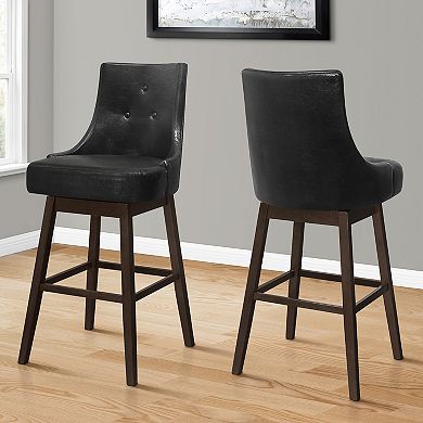 Monarch 2-pc. Tufted Swivel Barstool Set