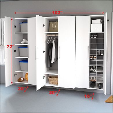 Prepac HangUps L 102-in. Storage Cabinet 3-piece Set