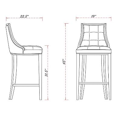 MANHATTAN COMFORT Fifth Avenue Bar Stool