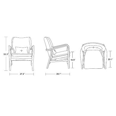 MANHATTAN COMFORT Bradley Accent Arm Chair 2-piece Set