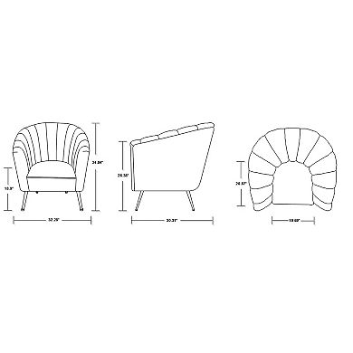 MANHATTAN COMFORT Rosemont Accent Chair 2-piece Set