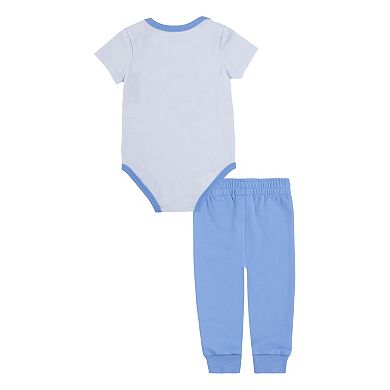 Baby Boy Nike "Just Do It." Smiley Face Graphic Romper & Jogger Pants Set