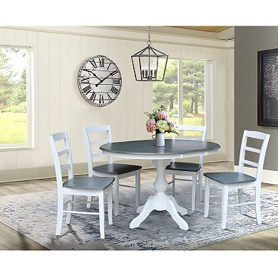 International Concepts Extension Dining Table & Chair 5-piece Set