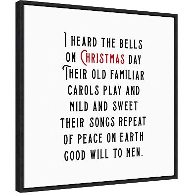 Amanti Art I Heard the Bells Framed Canvas Wall Art