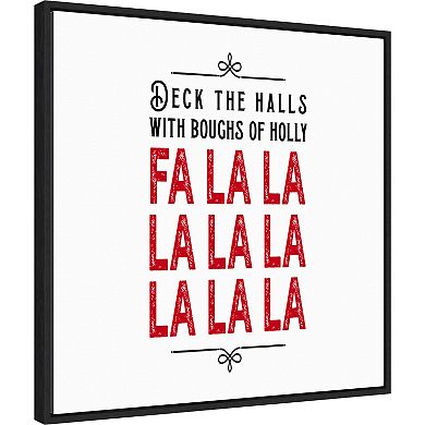 Amanti Art Deck the Halls Red Framed Canvas Wall Art