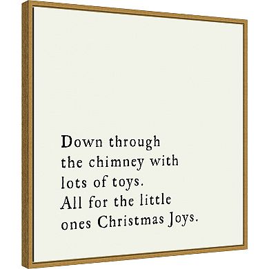 Amanti Art Down Through the Chimney Framed Canvas Wall Art