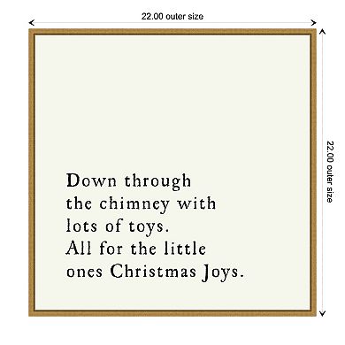 Amanti Art Down Through the Chimney Framed Canvas Wall Art