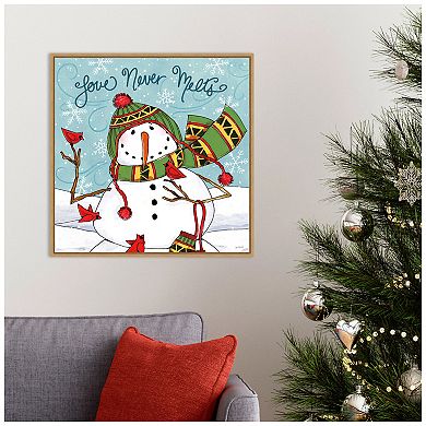 Amanti Art Snowplace Like Home V Framed Canvas Wall Art