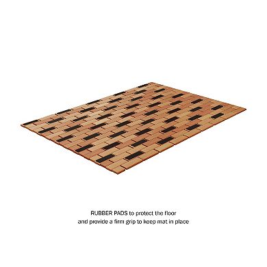Hastings Home Bamboo Non-Slip Bath and Shower Mat