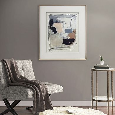 Madison Park Abstract Reveal Abstract Double Matted Framed Glass Wall Art