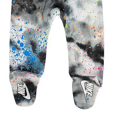 Baby Nike Splatter Tie Dye Footed Sleep & Play