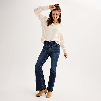 Juniors' SO® High-Rise Flare Jeans