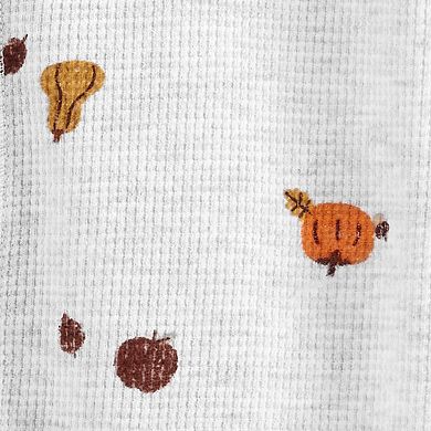 Baby Carter's Thanksgiving Gourd Print Snap-Up Thermal Sleep & Play