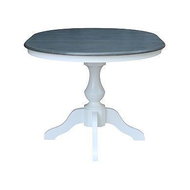 International Concepts Round Leaf Pedestal Dining Table