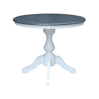 International Concepts Round Leaf Pedestal Dining Table