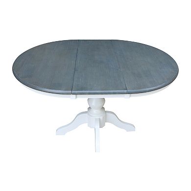 International Concepts Round Leaf Pedestal Dining Table