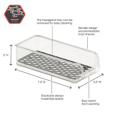 Tovolo HEXA In-Fridge Small Organizer Bin for Refrigerator Storage