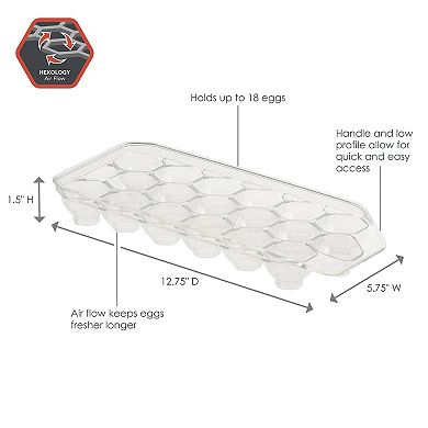 Tovolo HEXA In-Fridge Egg Organizer Tray for Refrigerator Storage