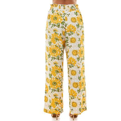 Juniors' Lily Rose Smocked Waist Pants