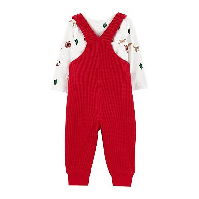 Baby Boy Carter's Santa Claus Tee, Bib, & Overalls Outfit Set