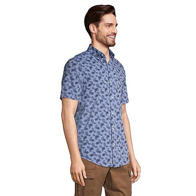 Big & Tall Lands' End Traditional-Fit Chambray Button-Down Shirt