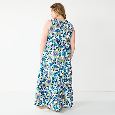 Plus Size Sonoma Goods For Life® Tiered Maxi Dress