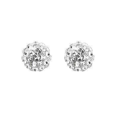 14k Gold Cubic Zirconia Fireball Stud Earrings