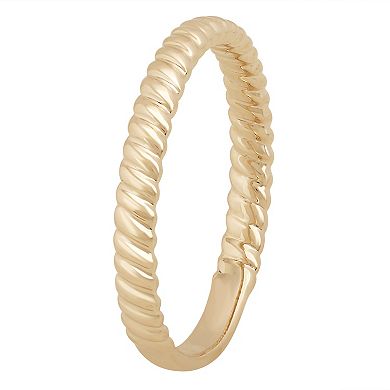 10k Gold Textured Stackable Ring