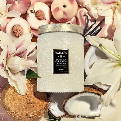 Tahitian Coconut Vanilla Glass Jar Candle