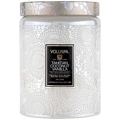 Tahitian Coconut Vanilla Glass Jar Candle