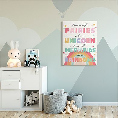 Stupell Home Decor Unicorns Fairies Canvas Wall Art