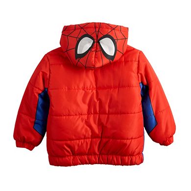 Toddler Boy Marvel Spider-Man Hooded Puffer Coat