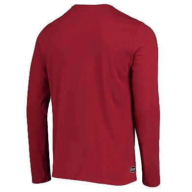 Men's New Era Cardinal Arizona Cardinals Combine Authentic Static Abbreviation Long Sleeve T-Shirt